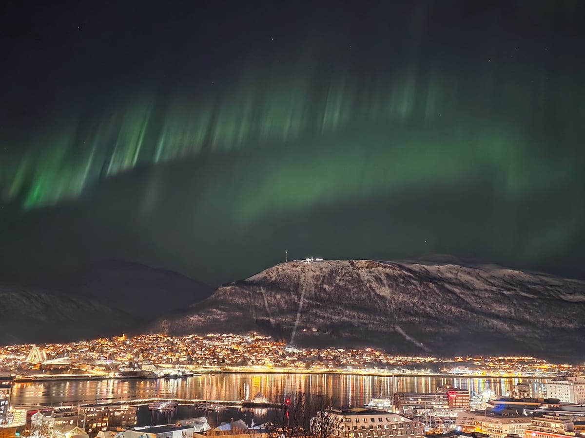 Northern Lights over Tromsø city